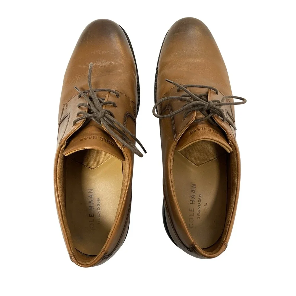 Cole‎ Haan Grand 360 Brown Leather Oxford Shoes Mens 13M Dress Casual